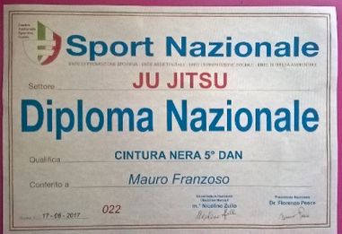 5° Dan Ju Jitsu Sport Nazionale